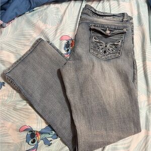 No Boundaries Women's Gray Boot Cut Jeans